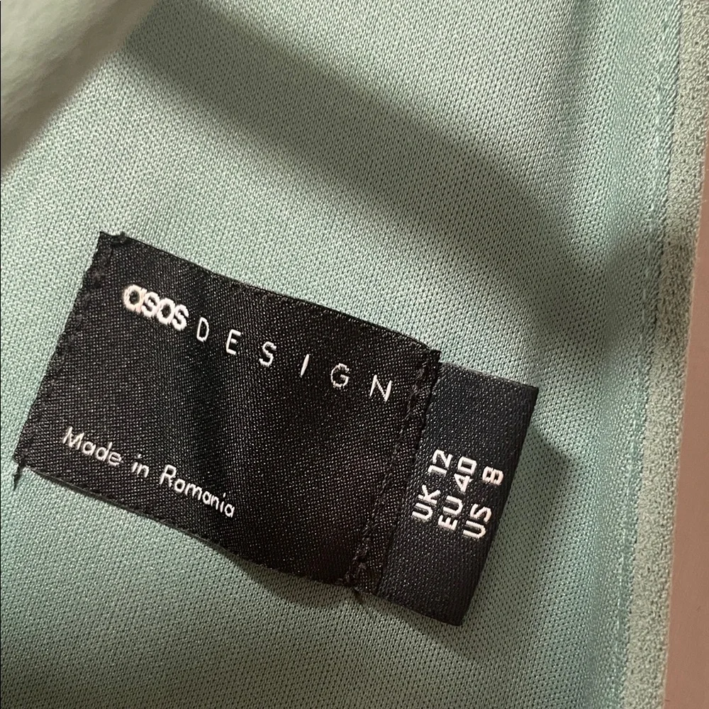 ASOS Sage Green Midi Dress size 8 - Picture 2 of 4
